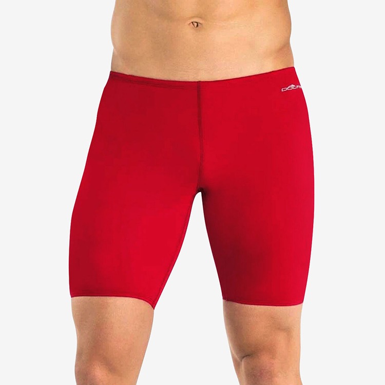 DOLFIN Men's Reliance Solid Jammer Swimsuit Red [8150C 250 ] 상품컷