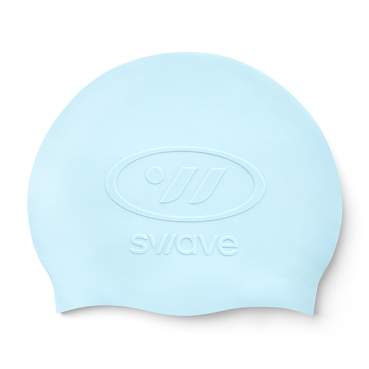 SWAVE Emboss Silicone Swim Cap Pale Blue [SW-ECS003 (PBL)] 상품컷