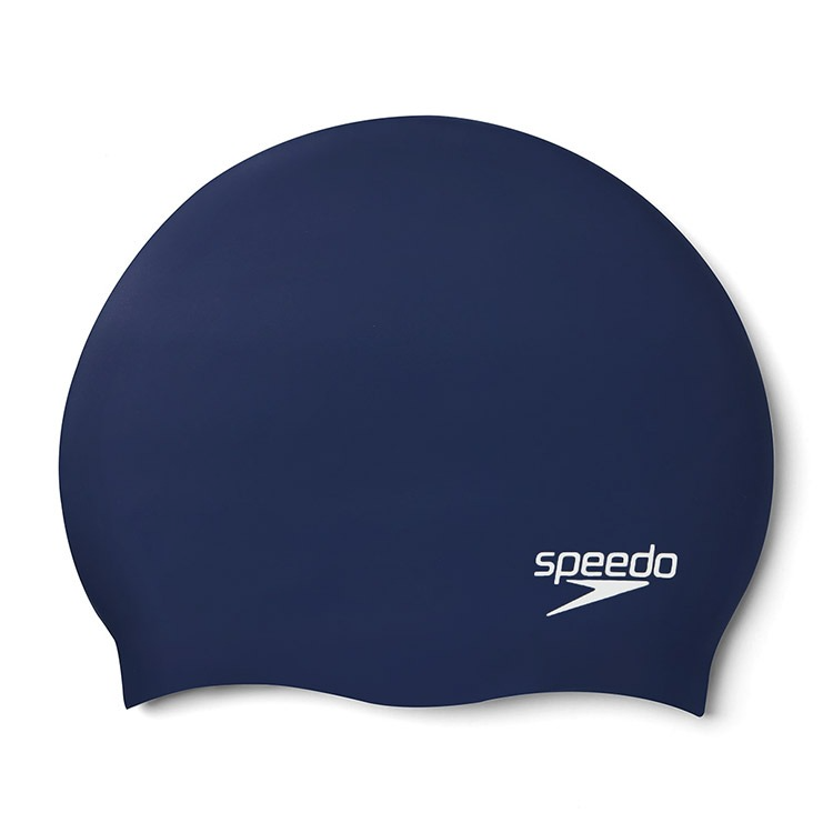 SPEEDO Plain Silicone Swim Cap Navy [8-709910011] 상품컷