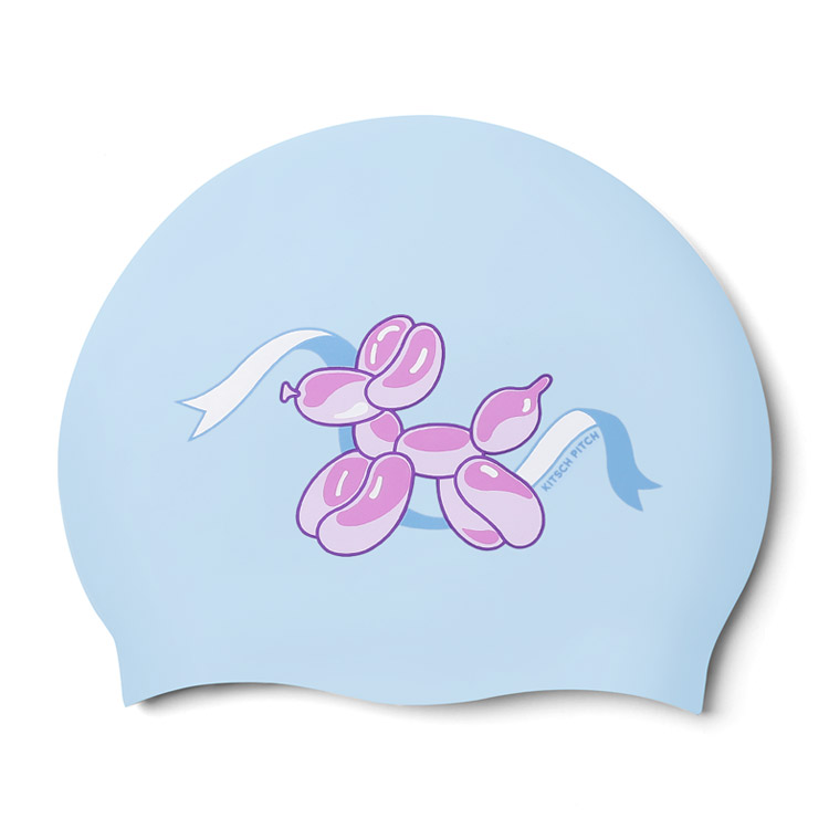 KITSCH PITCH Balloon Puppy Silicone Swim Cap Pale Blue [KPB1CS002] 상품컷