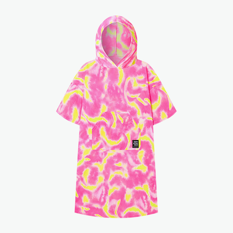 SENTI Unisex Everglow Beach Poncho Pink [SAW-PC04 (PK)] 상품컷