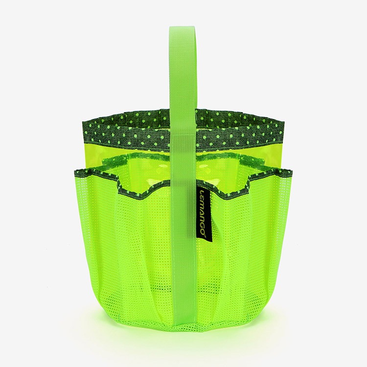 LEMANGO Lucky Seven Flower SNS Round Mesh Bag Lime [LSMB011 Swim Bag] 상품컷