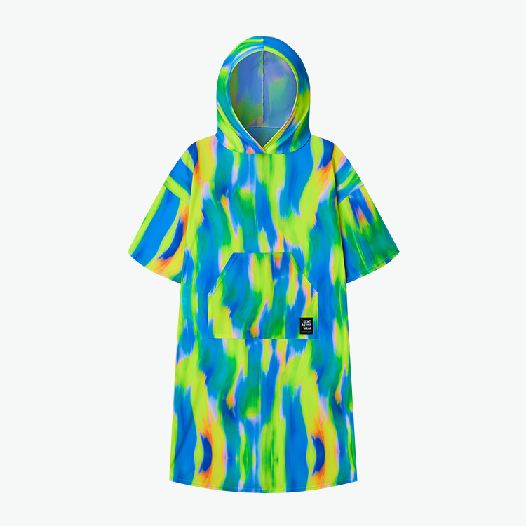 SENTI Unisex Punch Crush Beach Poncho Green [SAW-PC01 (GN)] 상품컷