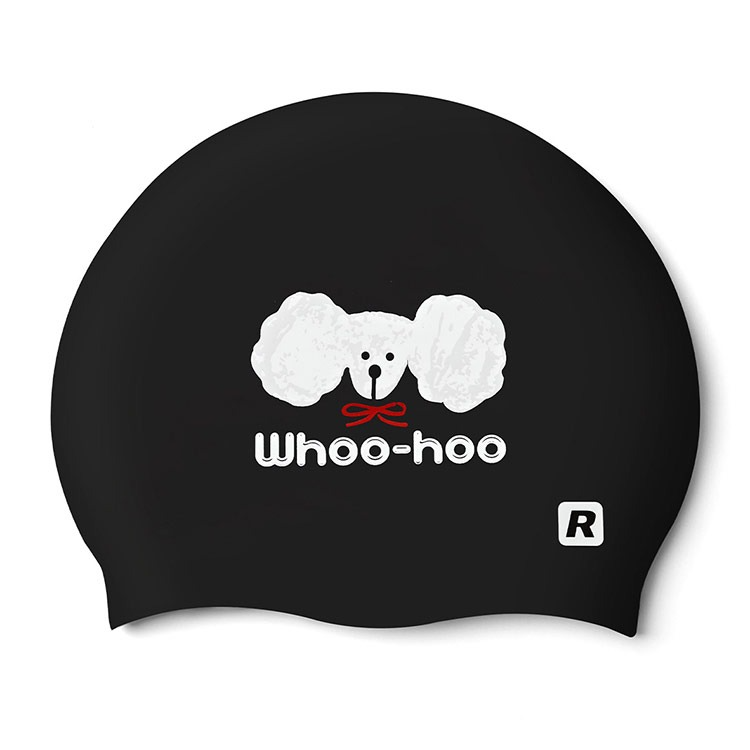 RALLY Poodle Silicone Swim Cap Black [ORUC810 (BLK)]