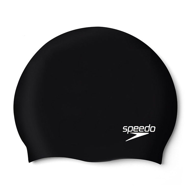 SPEEDO Plain Silicone Swim Cap Black [8-709910001]