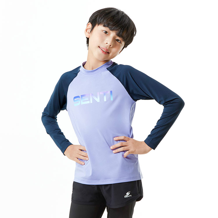 SENTI Kids Active Unisex Rashguard Lavender [SAR-KR02] 상품컷