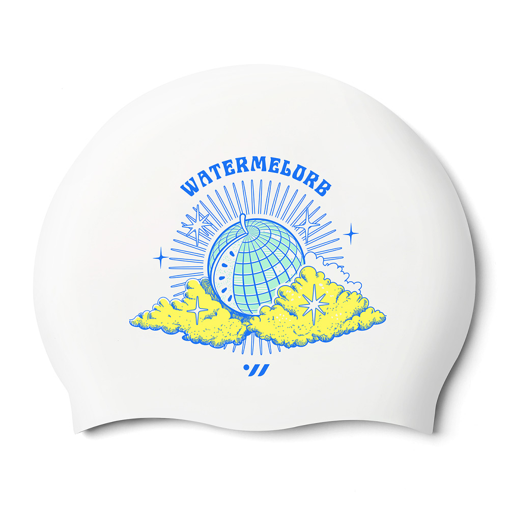 SWAVE Water Mel Orb Silicone Swim Cap Blue [SW-CS142 (BLU)] 상품컷