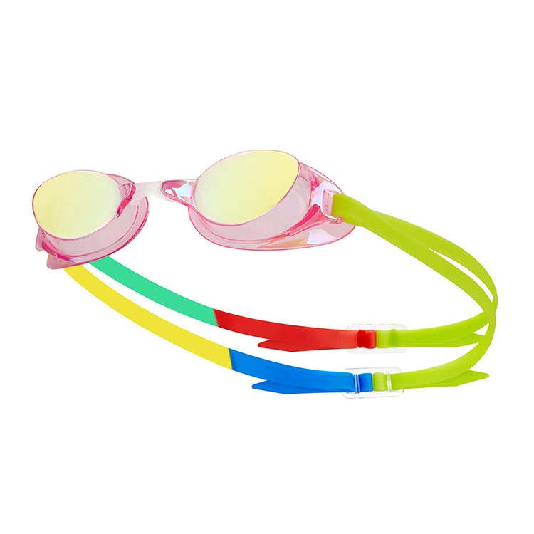 SENTI Rainbow Mirrored Non-Cushioned Goggles Pink [SG-502MR (PK/GN) ]
