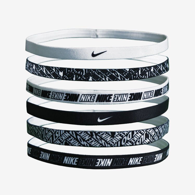 NIKE Printed Headband Black White 6 Set [DR5201-716] 상품컷