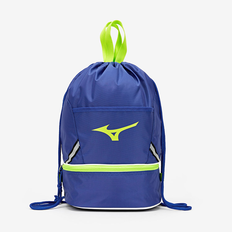 MIZUNO Logo Swim Pool Bag Blue Lime [N3JDB00122 Swim Bag] 상품컷