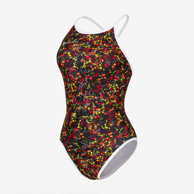 MIZUNO Women's Exer Suits Rikaco Paris Art Stroke Back Swimsuit Black [N2MAB26809]