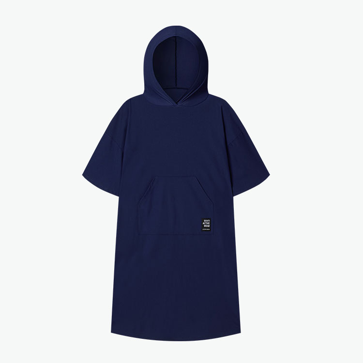 SENTI Active Solid Beach Poncho Unisex Navy [SAW-PC10] 상품컷