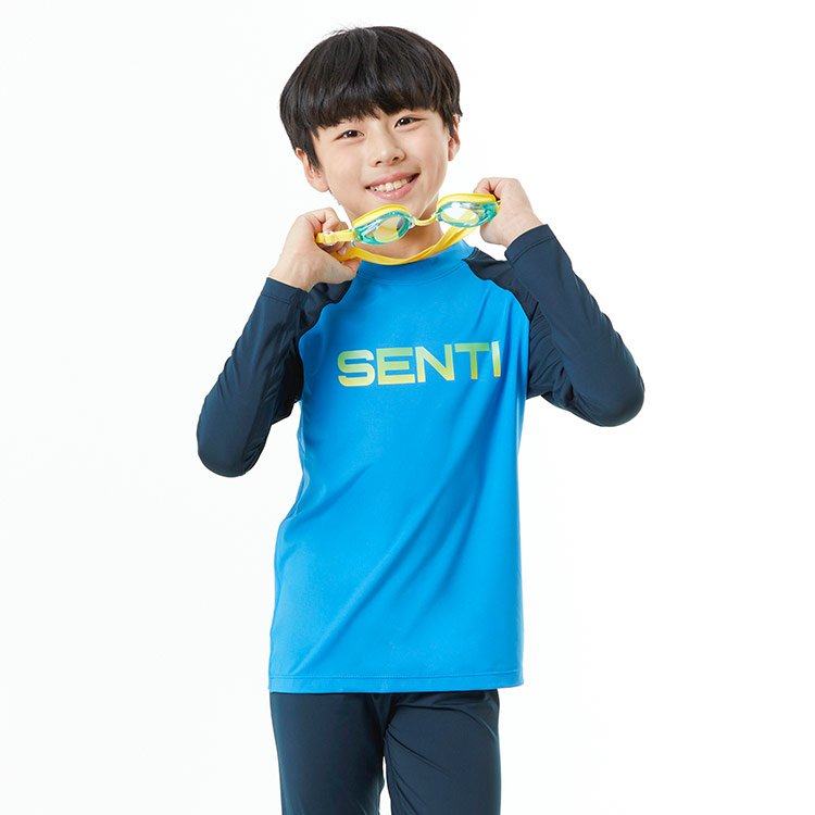 SENTI Kids Active Unisex Rashguard Blue [SAR-KR04]