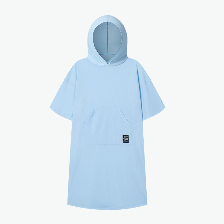 SENTI Active Solid Beach Poncho Unisex Sky Blue [SAW-PC12] 상품컷