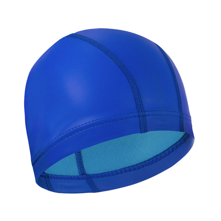 SENTI Solid PU Coated Swim Cap Blue [SC-403] 상품컷