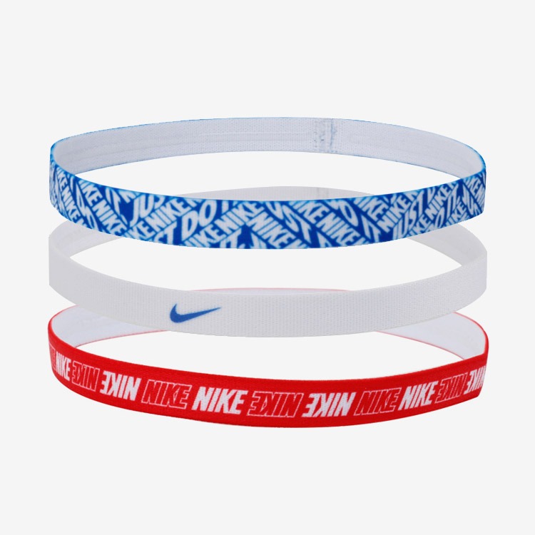 NIKE 3-Set Logo Print Headband Multi [AC9728-495]