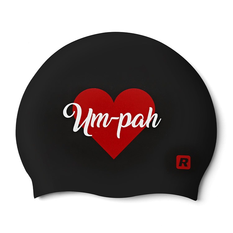 RALLY Um-pah Silicone Swim Cap Black [ORUC807 (BLK)]