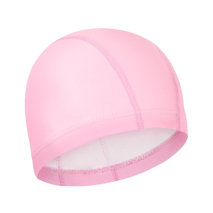 SENTI Solid PU Coated Swim Cap Pink [SC-408] 상품컷