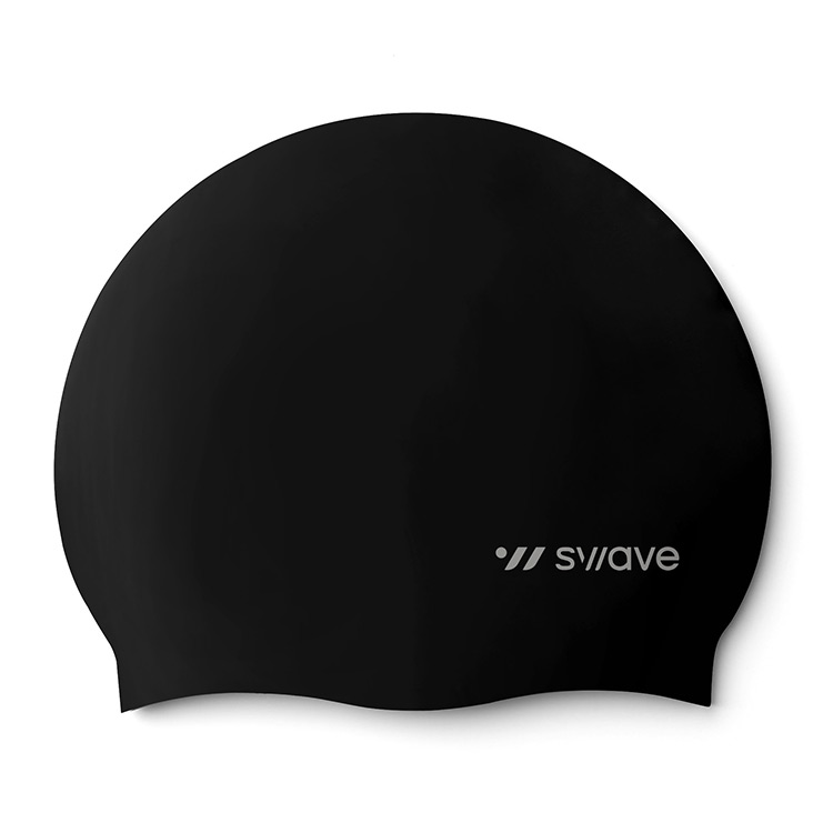 SWAVE Solid Silicone Swim Cap Black [SW-CS058 (BK)] 상품컷