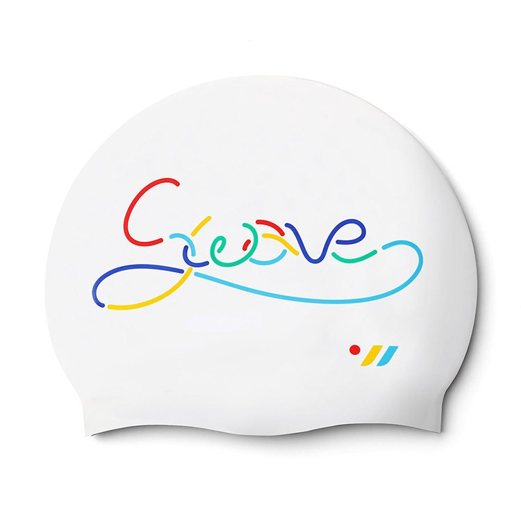SWAVE Color String Silicone Swim Cap White [SW-CS057 (WHT)] 상품컷
