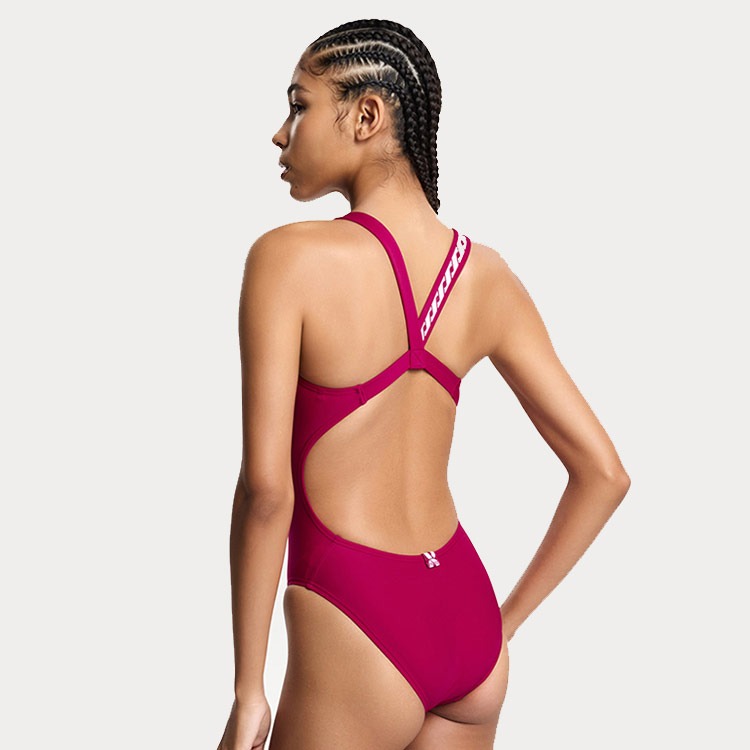 HOOG Women's 723 High V-Back Swimsuit Autumn Plum [WHT2280 ]