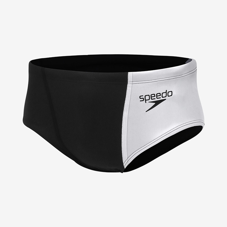 SPEEDO Men's Eco Endurance Fun Piece Short Square Black White [ST42303 (KW)] 상품컷