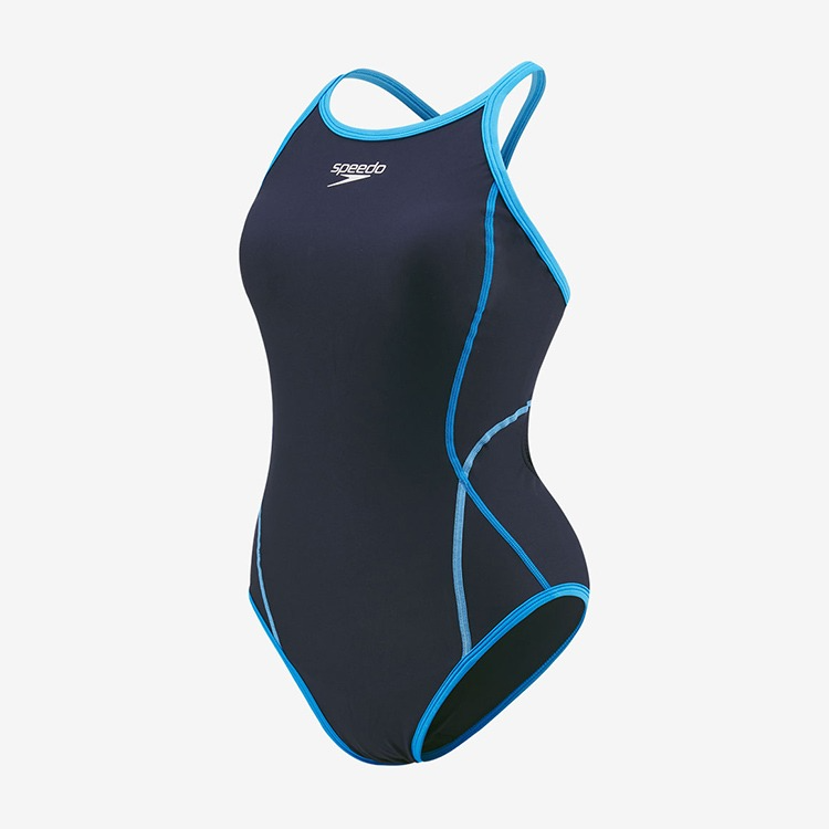 SPEEDO Women's Eco Endurance Push Up Turns V-Back Swimsuit Turquoise [STW02301 (TQ)] 상품컷