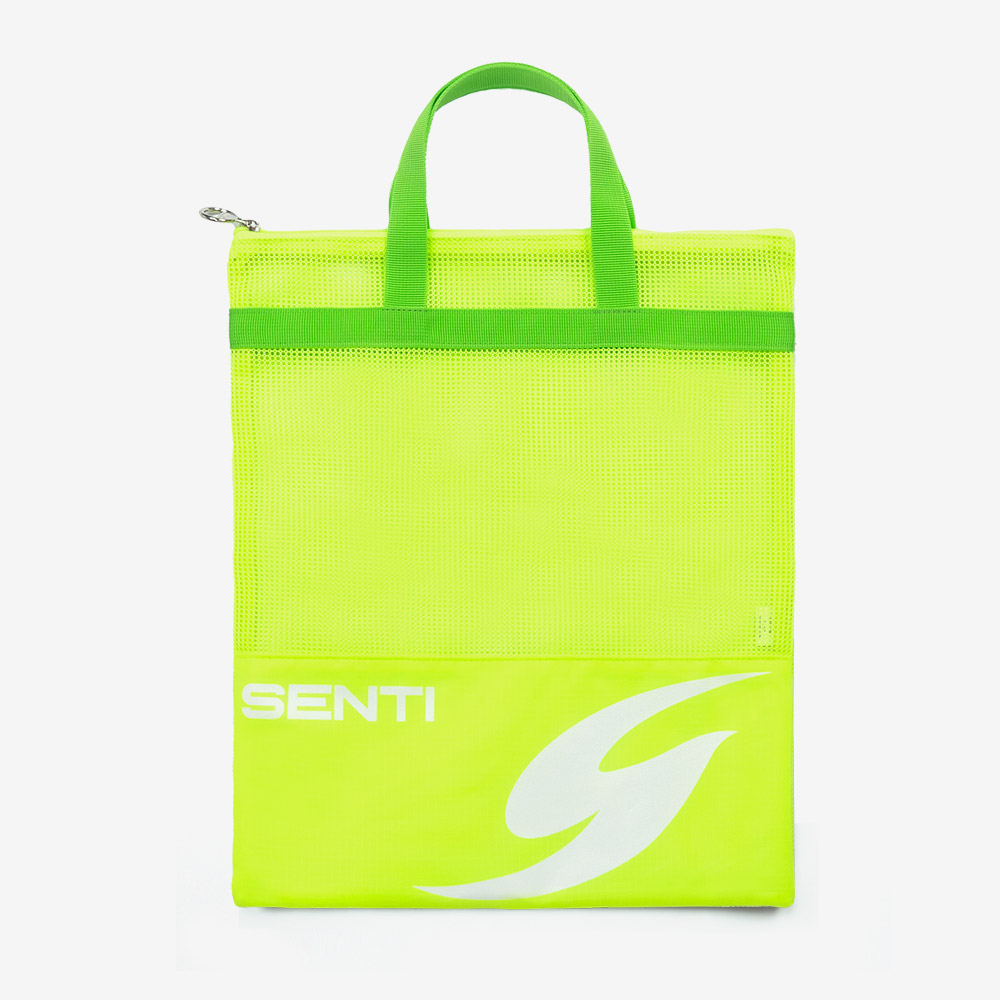SENTI Large Square Mesh Swim Bag Lime [SB-711 (LM)]