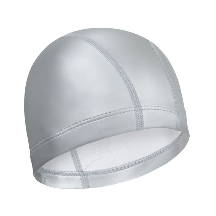 SENTI Solid PU Coated Swim Cap Silver [SC-404] 상품컷