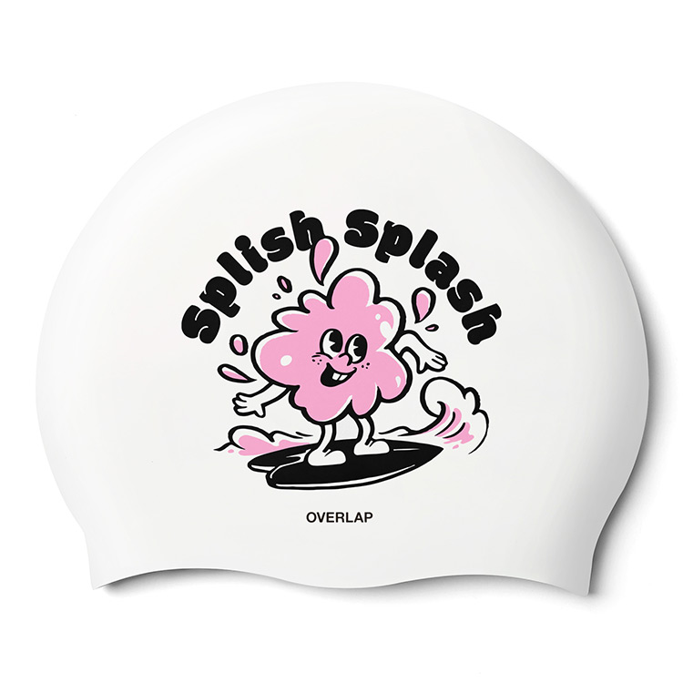 OVERLAP Splash Silicone Swim Cap Pink [SPLASH (PNK)] 상품컷