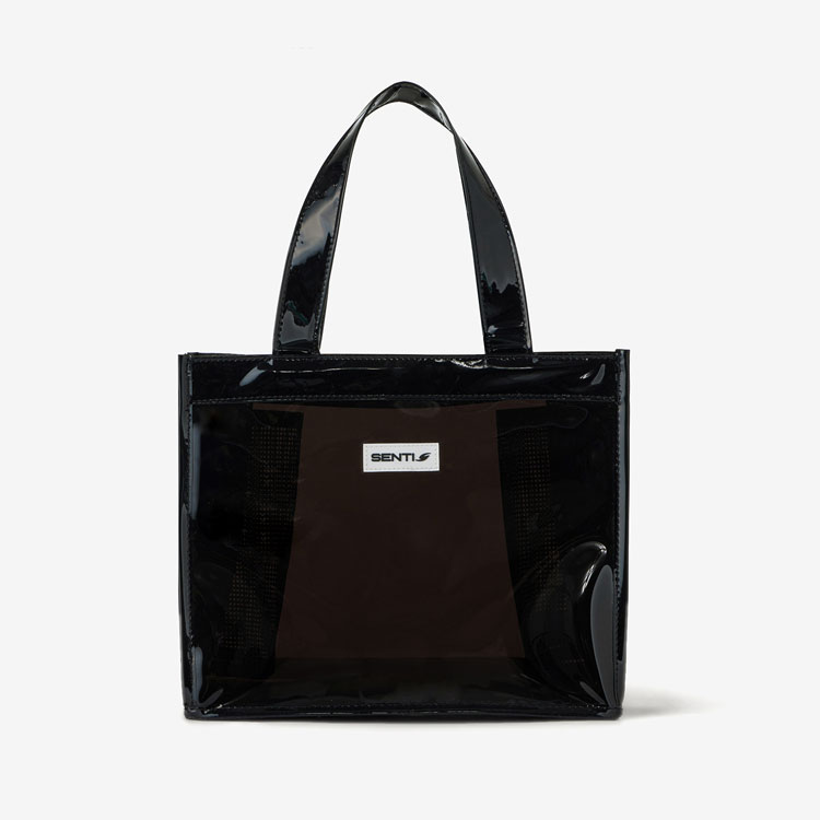 SENTI Enamel Large Tote Bag Swim Bag Black [SB-220 (BK)] 상품컷