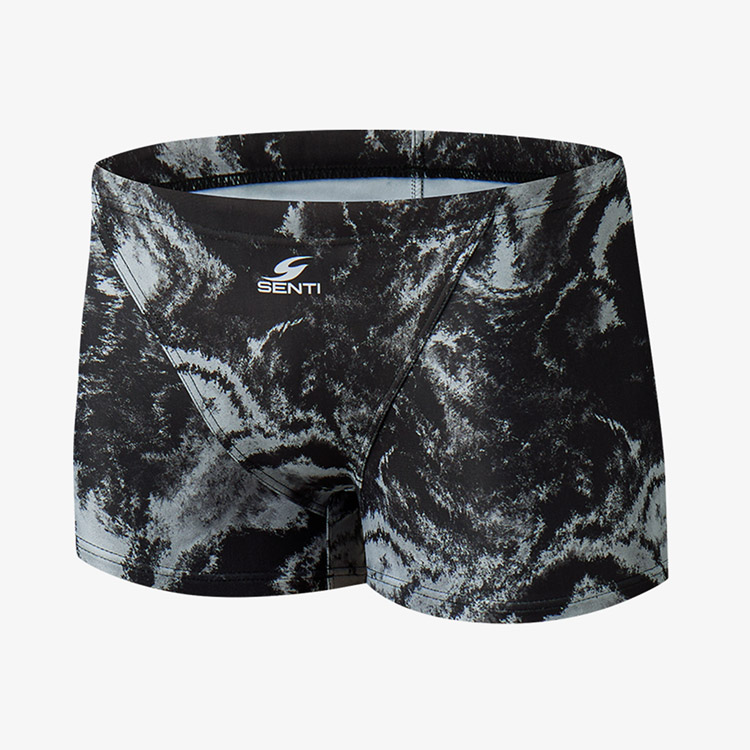 SENTI Men's Core Valentine Square Leg Swimsuit Black [MSB-24603 (BK)]