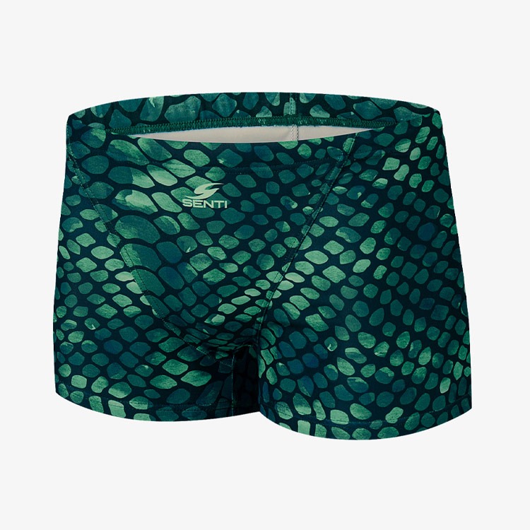 SENTI Men's New Classic Mermaid Square Leg Swimsuit Green [MSB-25601 (GN)] 상품컷