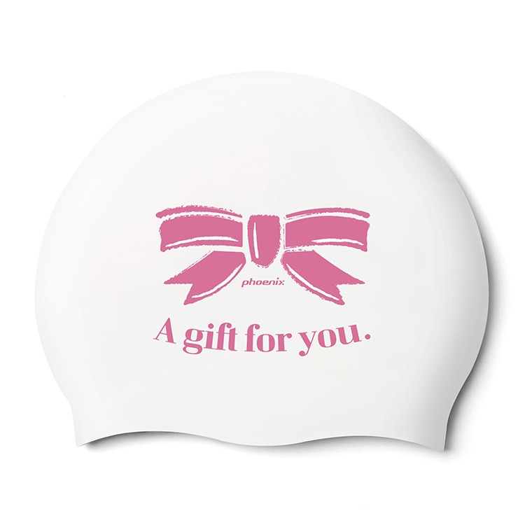 PHOENIX Gift Silicone Swim Cap White [PCS-03 Gift (White)] 상품컷