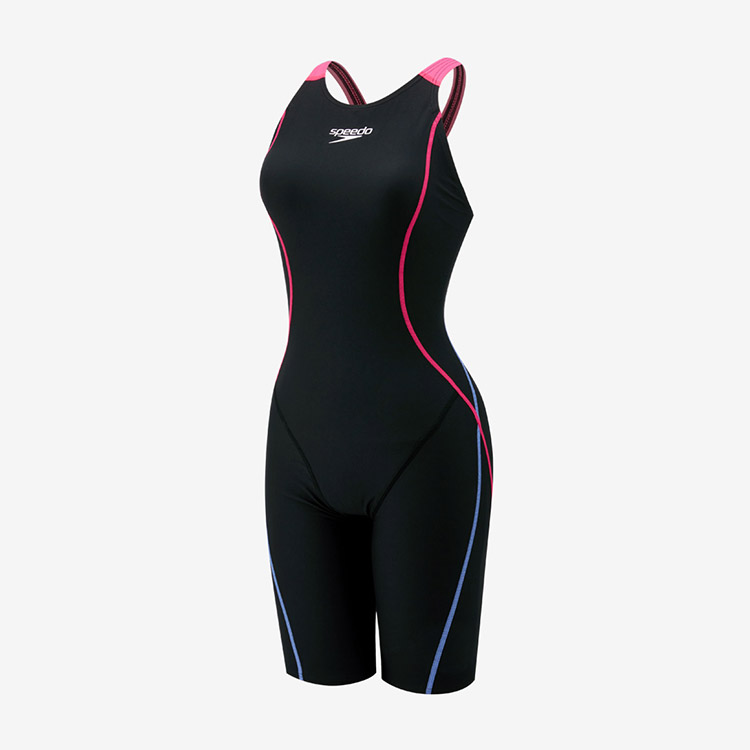 SPEEDO Women's Eco Endurance Push Up Turns Racer Back Kneesuit Swimsuit Pink [STW12301 (PP) Bathing Suit] 상품컷