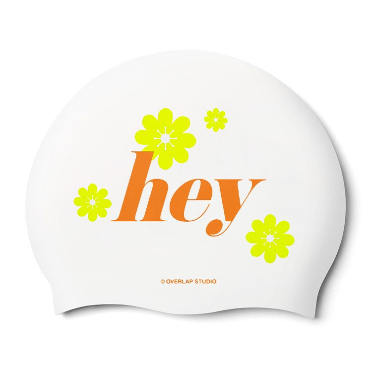 OVERLAP Hey Silicone Swim Cap Orange [OLSC031 (ORG)] 상품컷