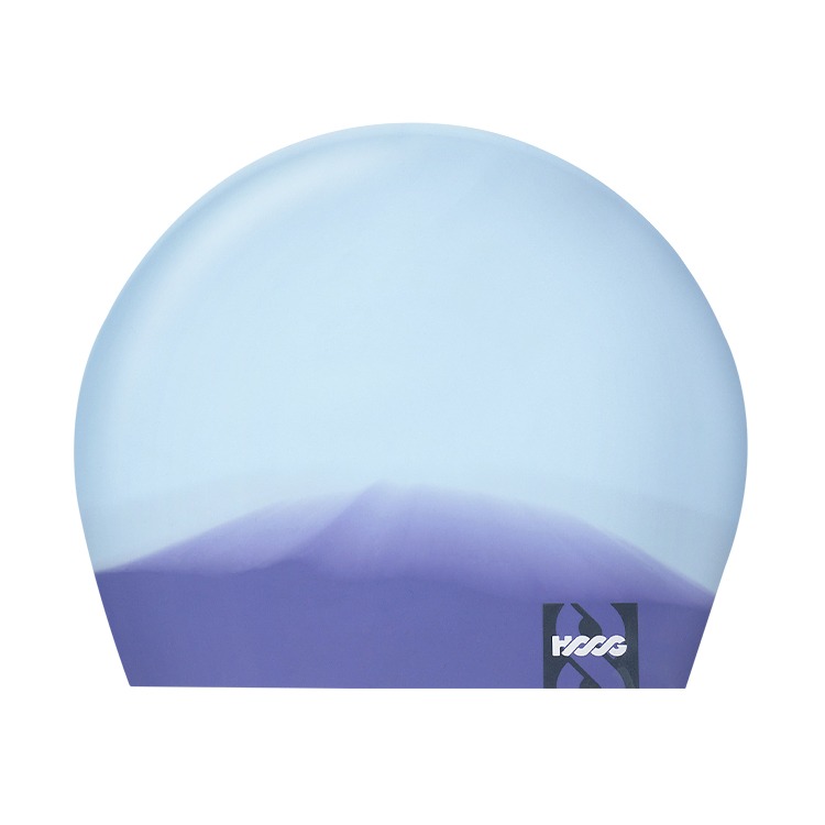 HOOG 723 Wave Silicone Watermelon Silicone Swim Cap Sky Navy [SSC672] 상품컷