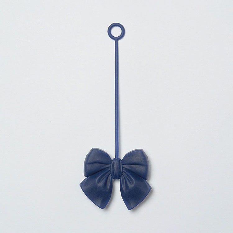 HOOG Ribbon Charm Keyring Vintage Navy [HKR039] 상품컷
