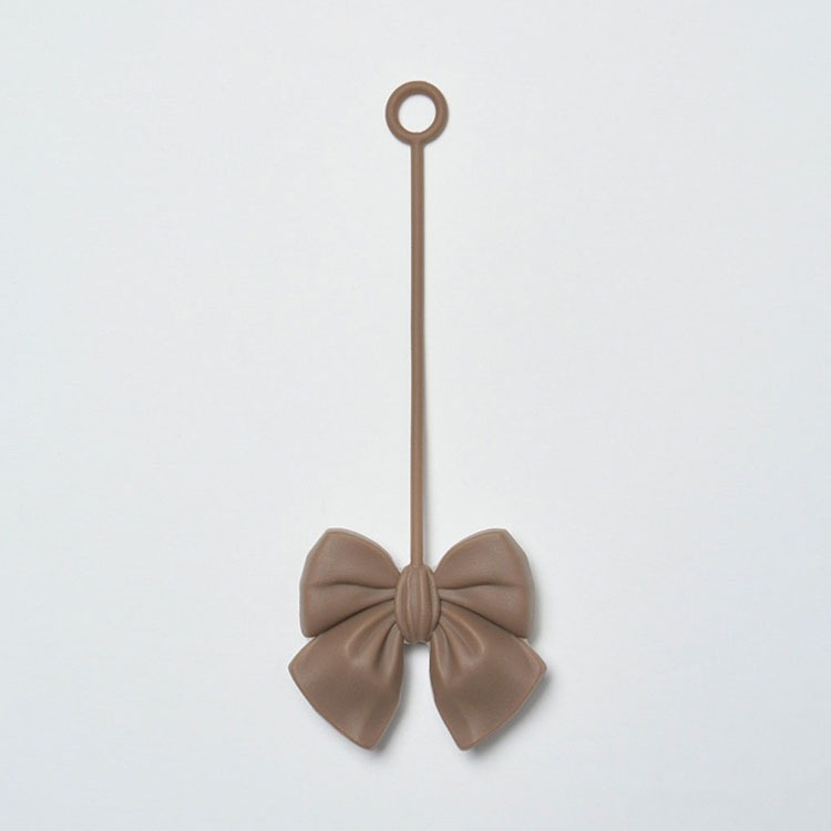 HOOG Ribbon Charm Keyring Mocha [HKR038] 상품컷