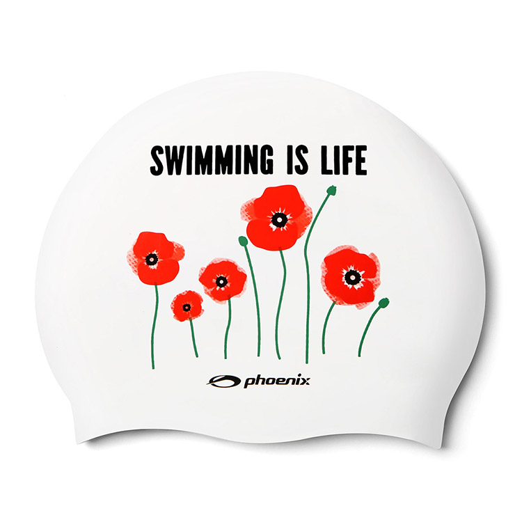 PHOENIX Life Silicone Swim Cap White [PCS-03 Life (WHT)] 상품컷